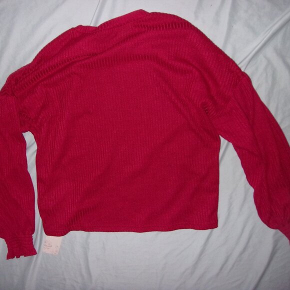 NEW womens Size large tee t long sleeved maroon - Picture 3 of 3